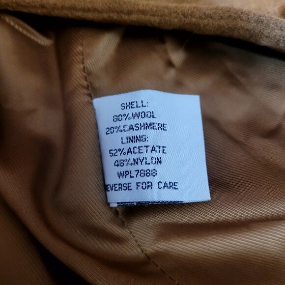 Anne Klein Wool Cashmere Brown Coat Sz 10 - Picture 5 of 6